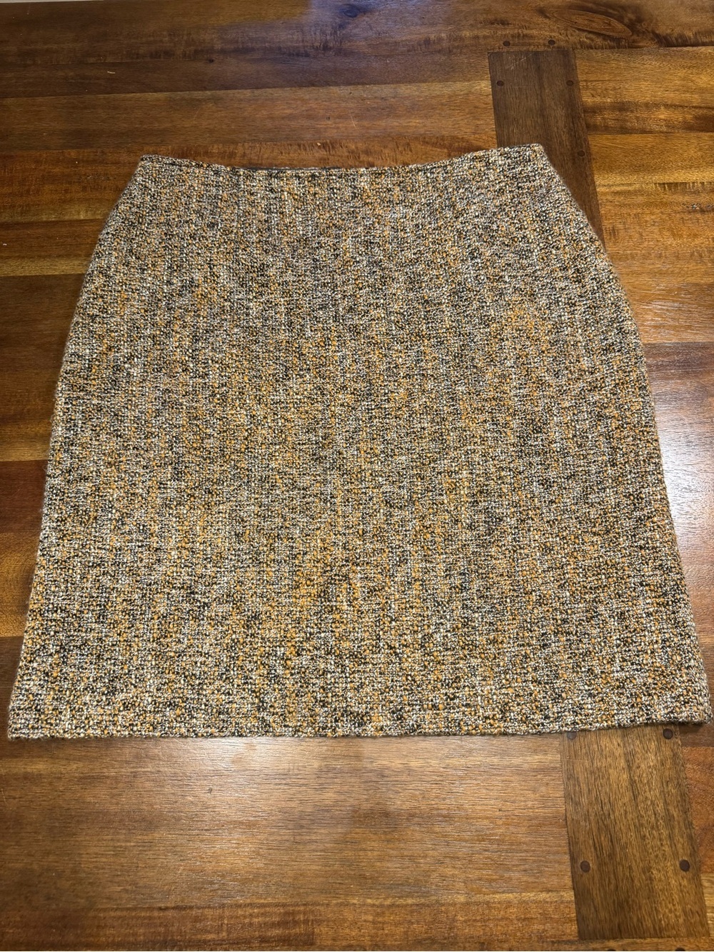 Nic + Zoe Size 14 Women's Tweed Pencil Skirt in Mustard Blend